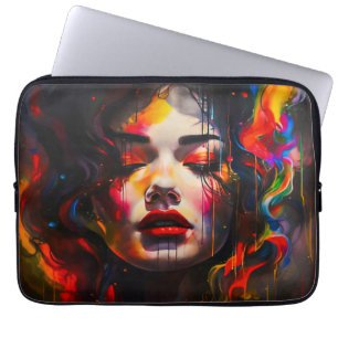 Bold Surreal Portrait Laptop Sleeve