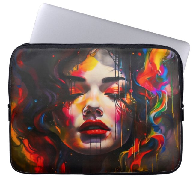 Bold Surreal Portrait  Laptop Sleeve (Front)