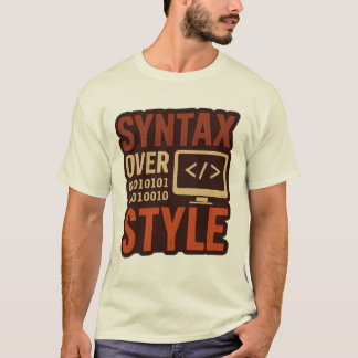 Bold Syntax Over Style Retro Graphic T-Shirt