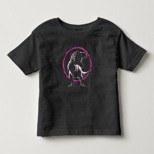 Bold T-Rex Silhouette with Neon Ring Toddler T-Shirt