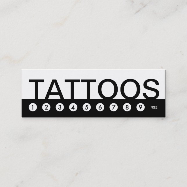 bold TATTOOS customer loyalty Card (Front)