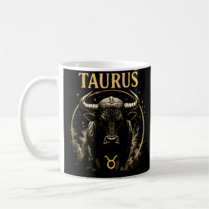 Bold Taurus Bull Zodiac Sign Celestial Horoscope Coffee Mug