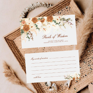 Bold Terracotta Calla Lily Pearls of Wisdom Ticket Card