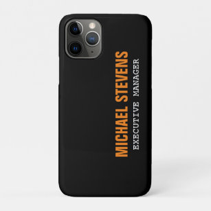 Bold Text Black White Orange Stylish Professional Case-Mate iPhone Case