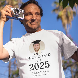 Bold Text Photo Proud Dad of 2024 Graduate T-Shirt