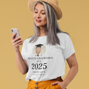 Bold Text Photo Proud Grandma of 2022 Graduate T-Shirt