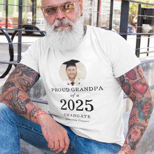 Bold Text Photo Proud Grandpa of 2022 Graduate T-Shirt