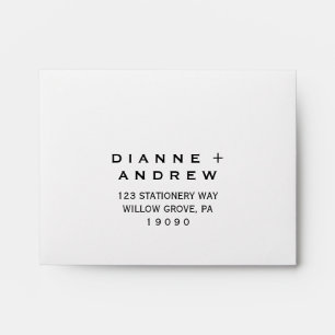 Bold Text Printed Address RSVP Envelopes