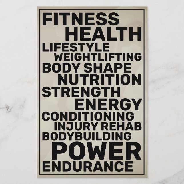 Bold text style inspired by fitness  flyer (Front)