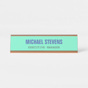 Bold Text Stylish Professional Desk Name Plate