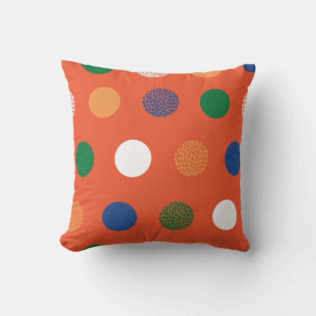 Bold Textured Polka Dots Cushion (Front)