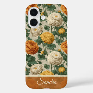 Bold Thank You Gift Ranunculus Name iPhone 16 Case