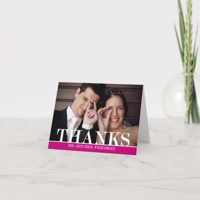 Bold Thanks Thank You Card (Front)