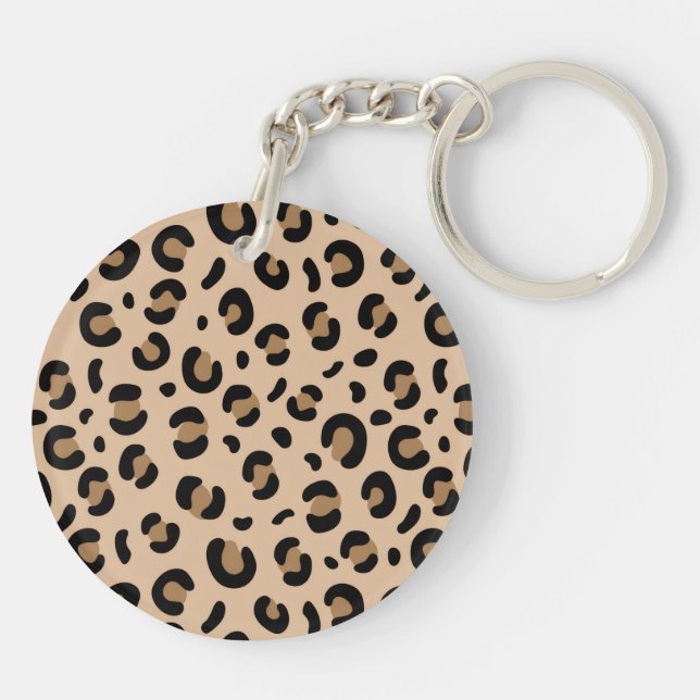 Bold Tiger Stripe Pattern – Animal Print Design Key Ring (Back)