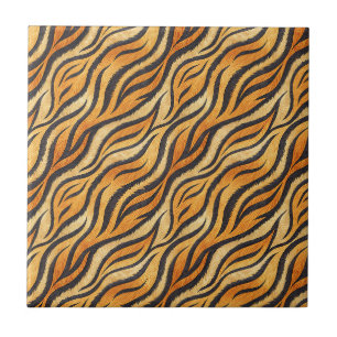 Bold Tiger Stripe Pattern – Exotic Animal Print Ceramic Tile