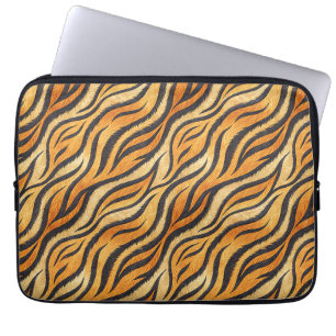Bold Tiger Stripe Pattern – Exotic Animal Print Laptop Sleeve