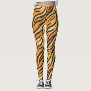 Bold Tiger Stripe Pattern – Exotic Animal Print Leggings