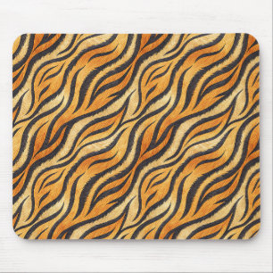 Bold Tiger Stripe Pattern – Exotic Animal Print Mouse Pad