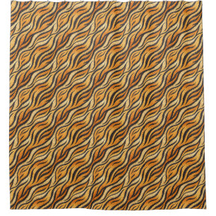 Bold Tiger Stripe Pattern – Exotic Animal Print Shower Curtain
