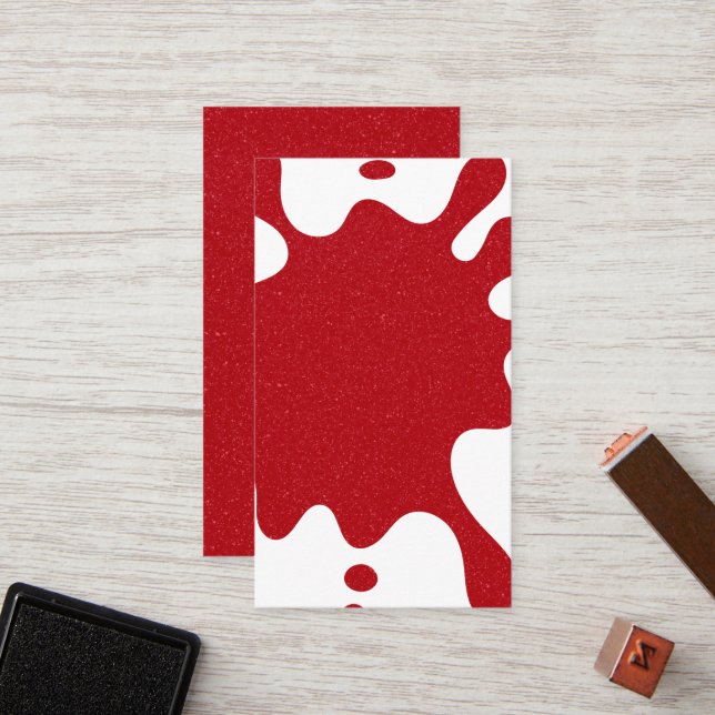 Bold Tomato Red Splash Custom Flat Loyalty Card (Front/Back In Situ)