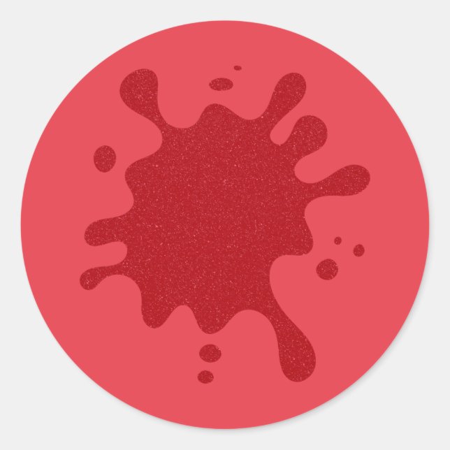 Bold Tomato-Red Splash Round Stickers – Customise (Front)