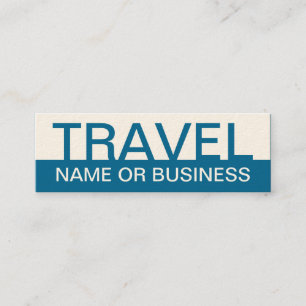 bold TRAVEL (colour customisable) Mini Business Card