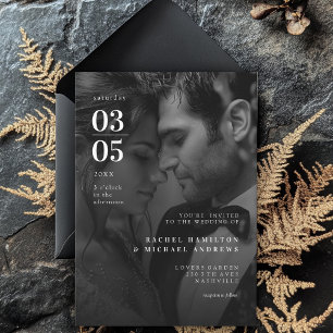 Bold, Trending, B&W-Photo, Wedding Invitation