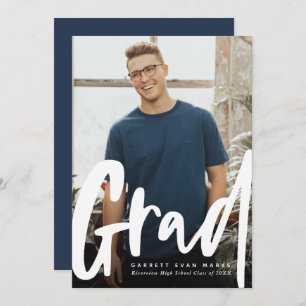 Bold trendy grad modern vertical photo graduation