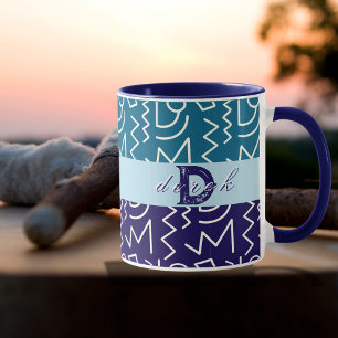 Bold Tribal Ethnic Print Personalised Mug