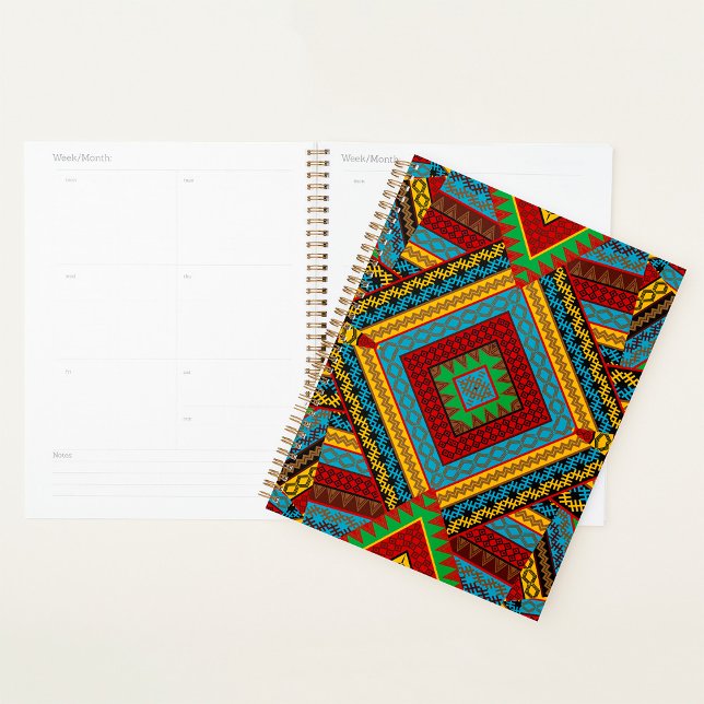 Bold Tribal Geometric Pattern Colourful Ethnic Boh Planner (Creator Uploaded)