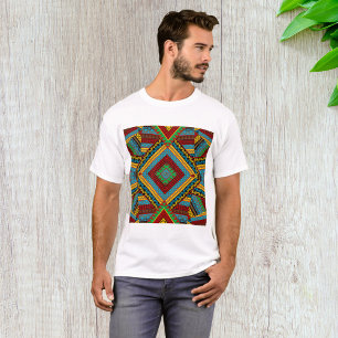 Bold Tribal Geometric Pattern Colourful Ethnic Boh T-Shirt