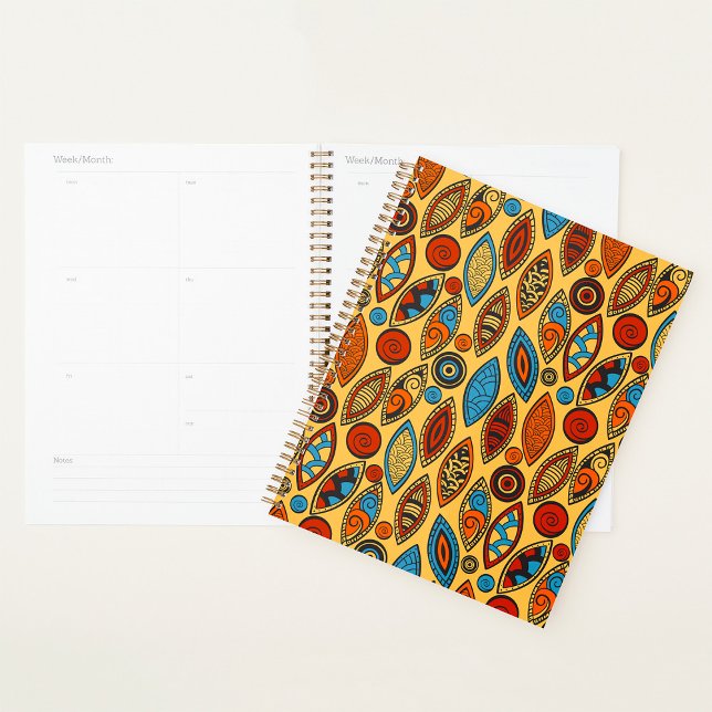 Bold Tribal Leaf Pattern Boho Abstract Planner (Creator Uploaded)