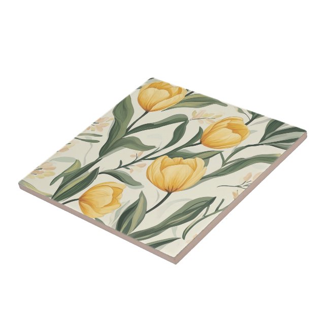 Bold  Tulip Ceramic Tiles  For Bathroom Floor (Side)