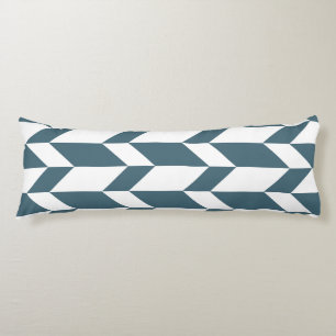 Bold Two Tone Arrow Chevron Stripe Blue White Body Cushion