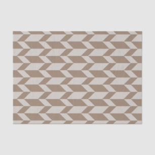 Bold Two Tone Arrow Chevron Stripe Neutral Browns Tissue Paper