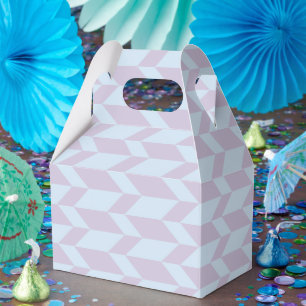 Bold Two Tone Arrow Chevron Stripe Powder Pastel Favour Box