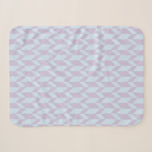 Bold Two Tone Arrow Chevron Stripe Powder Pastel Sherpa Blanket