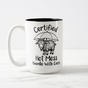 Bold Two-Tone Mug Funny Stubborn Goat Humour
