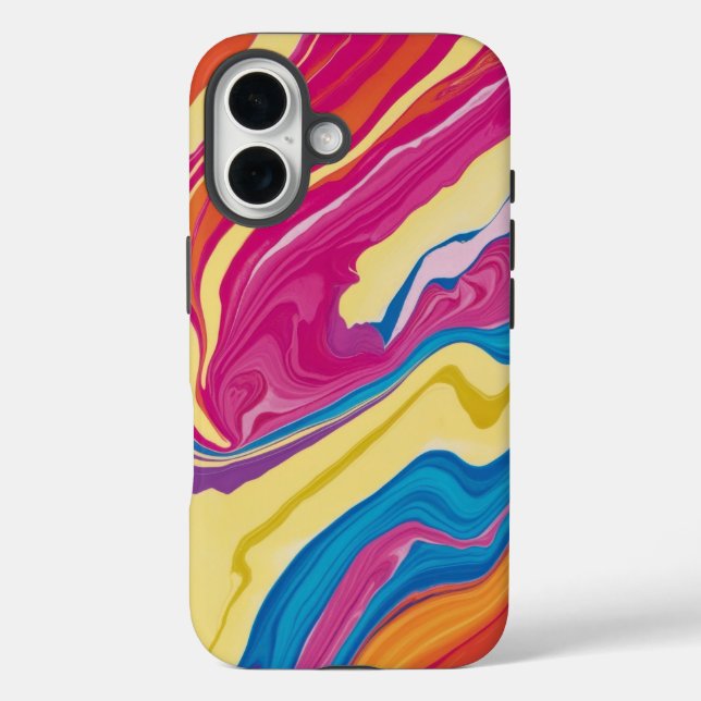 Bold Tye-Dye Marble Phone Case Design (Back)