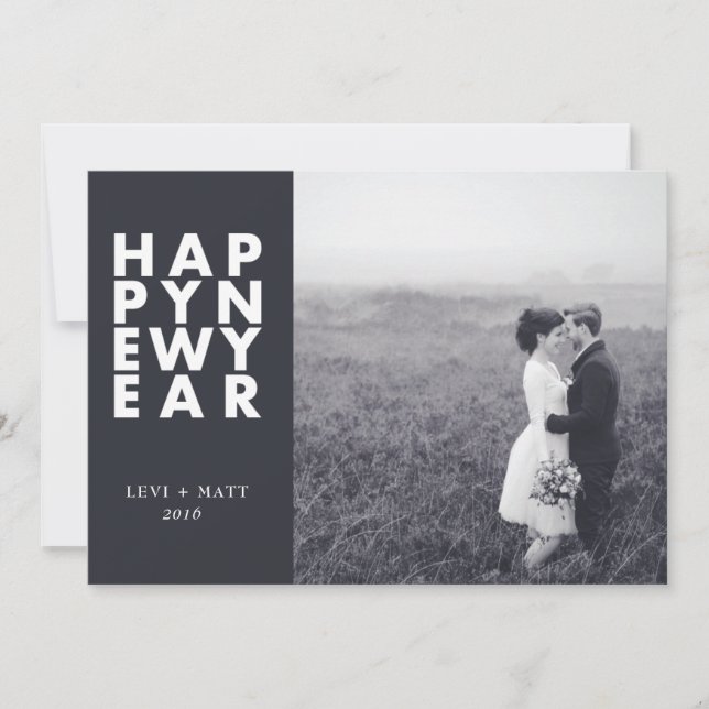 BOLD TYPE-NEW YEAR HOLIDAY CARD (Front)