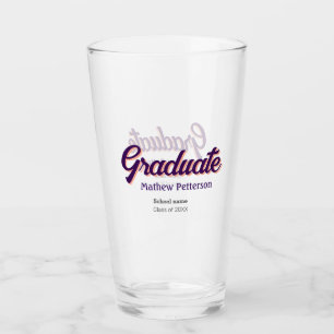 Bold type simple black classy modern graduation  glass