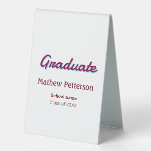 Bold type simple mauve classy modern graduation pi