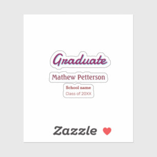 Bold type simple mauve classy modern graduation pi