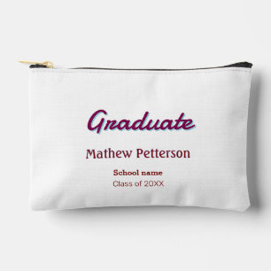 Bold type simple mauve classy modern graduation pi accessory pouch