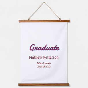 Bold type simple mauve classy modern graduation pi hanging tapestry