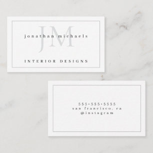 Bold Typography and Contemporary Professional Business Card