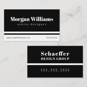 Bold Typography and Contemporary Professional Business Card