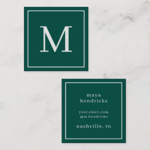 Bold Typography and Contemporary Professional Square Business Card
