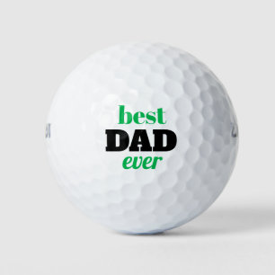 Bold Typography Best Dad Ever Father's Day Golf Balls