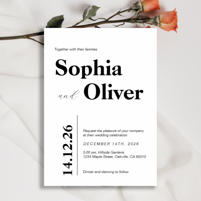 Bold Typography black and white Invitation (Creator Uploaded)